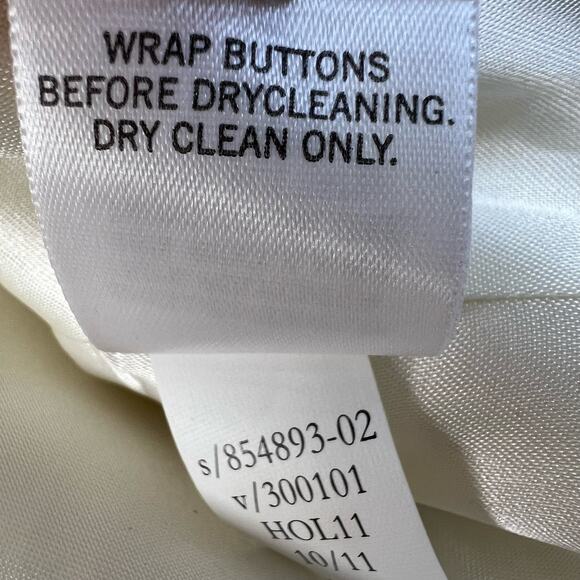 Banana Republic Pea Coat Women's Size S White 48% Wool Classic Elegant Preppy - Picture 9 of 11